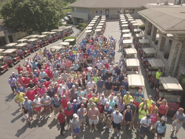 The 2017 crowd at the For Pete's Sake Golf Tournament